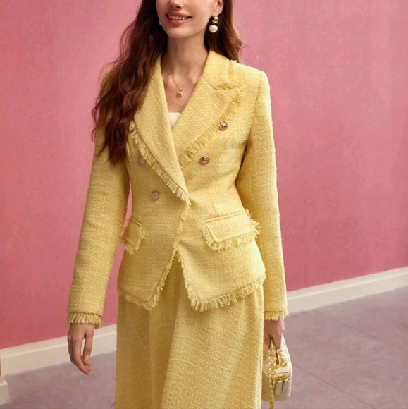 TWEED RAW TRIM JACKET - Picture 1 of 5